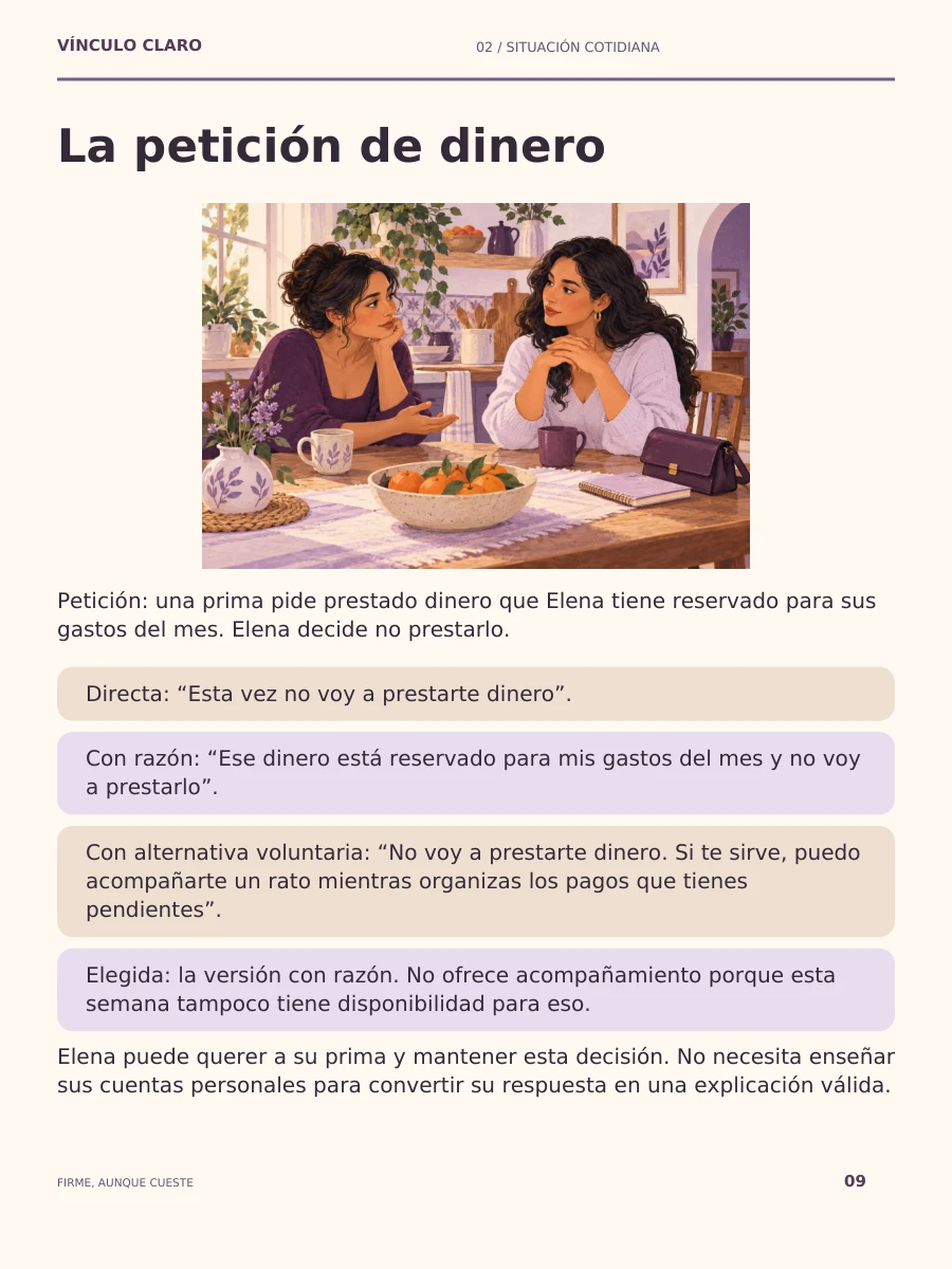 Página real del ebook Firme, aunque cueste: la petición de dinero